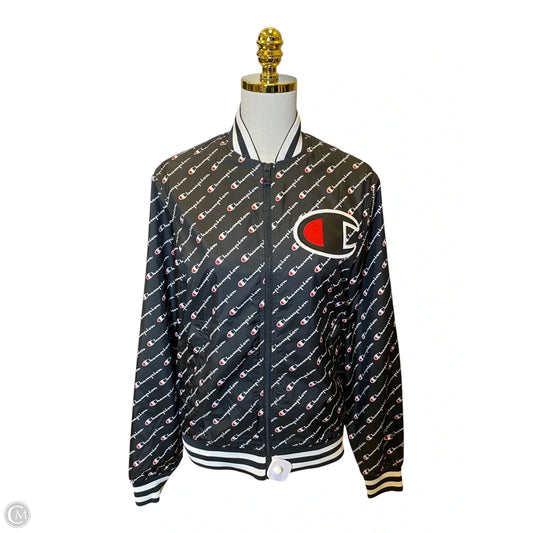 Jacket Windbreaker By Champion In Multi-colored, Size: S
