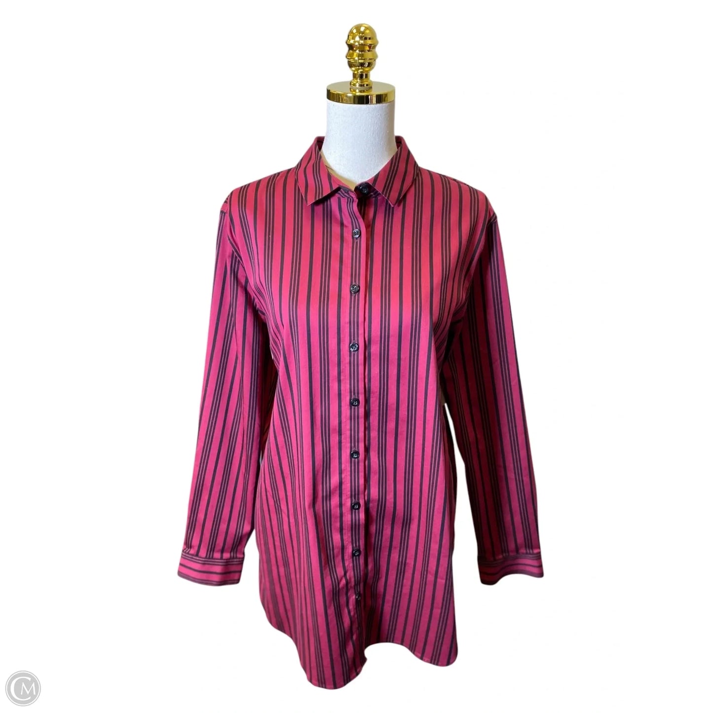 Top Long Sleeve By Chicos In Maroon, Size: L