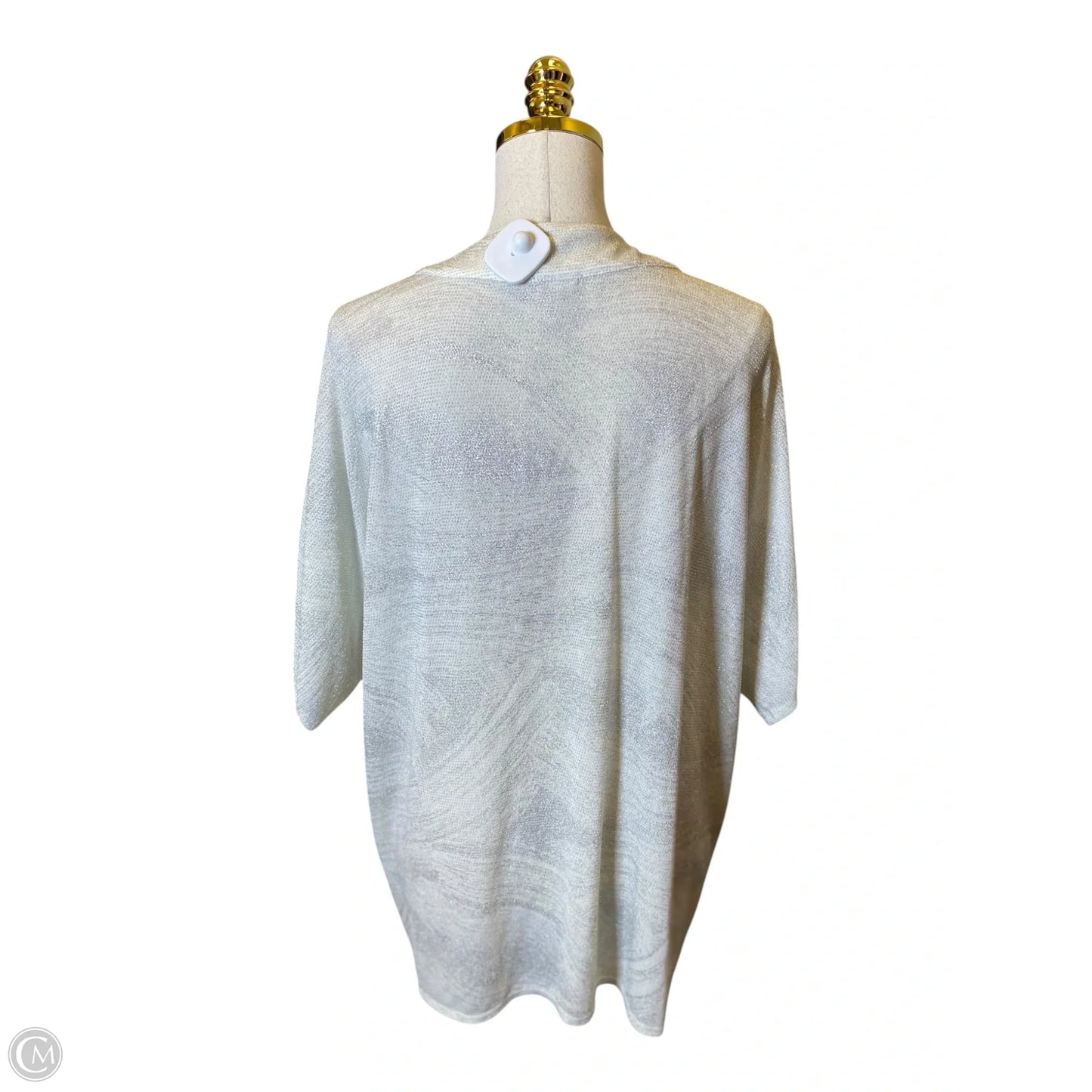 Cardigan By Chicos In Silver & White, Size: L