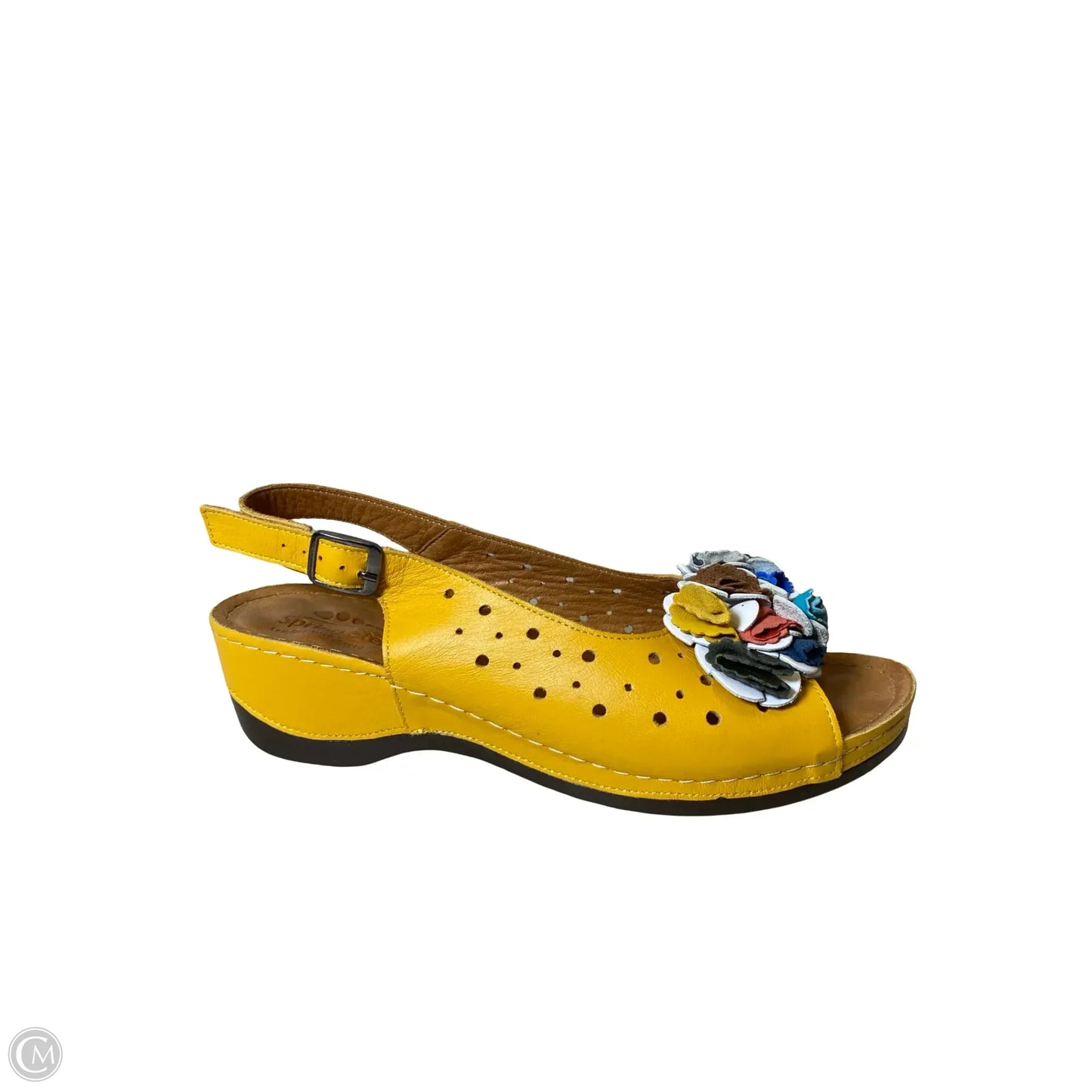 Shoes Heels Wedge By Spring Step In Yellow, Size: 10.5