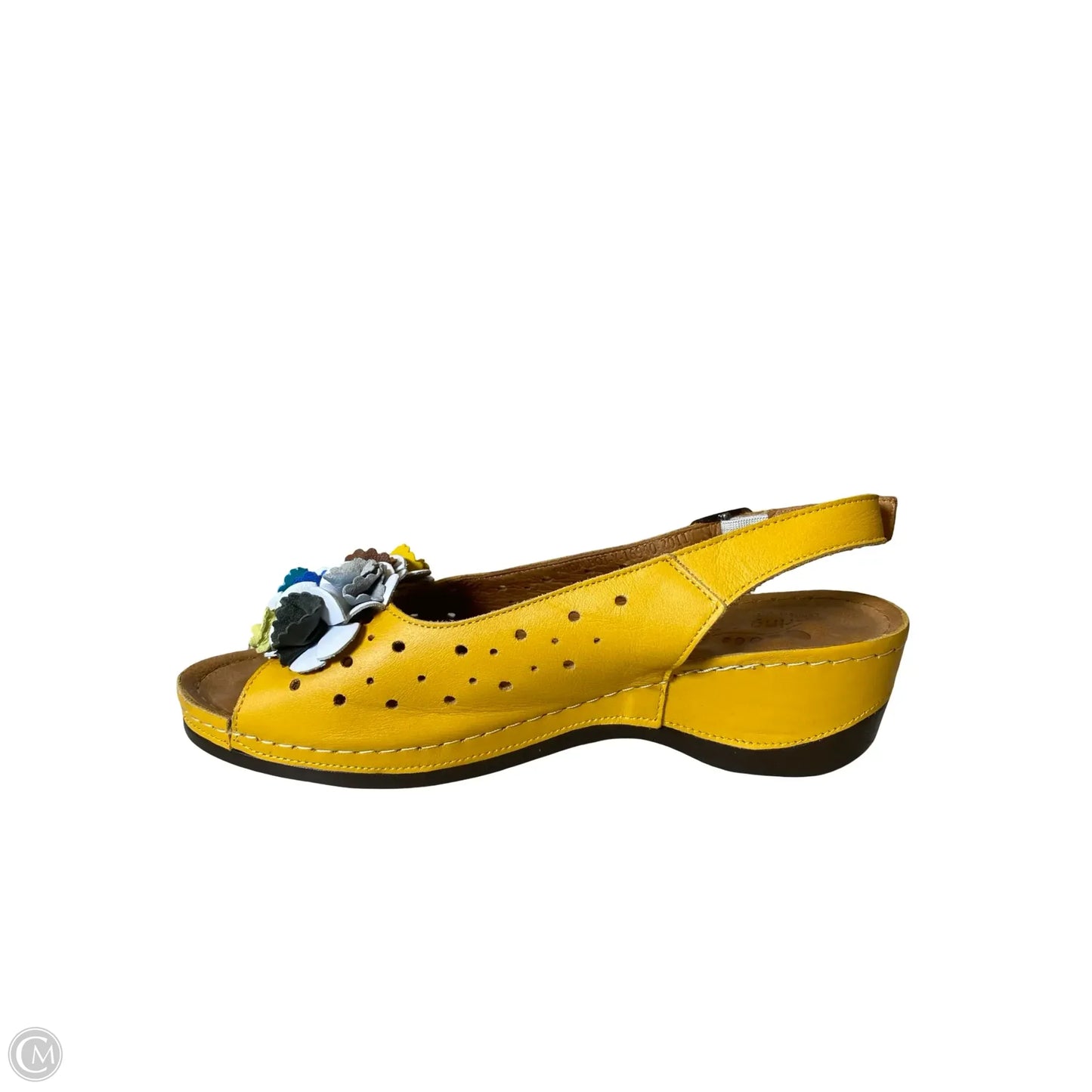 Shoes Heels Wedge By Spring Step In Yellow, Size: 10.5