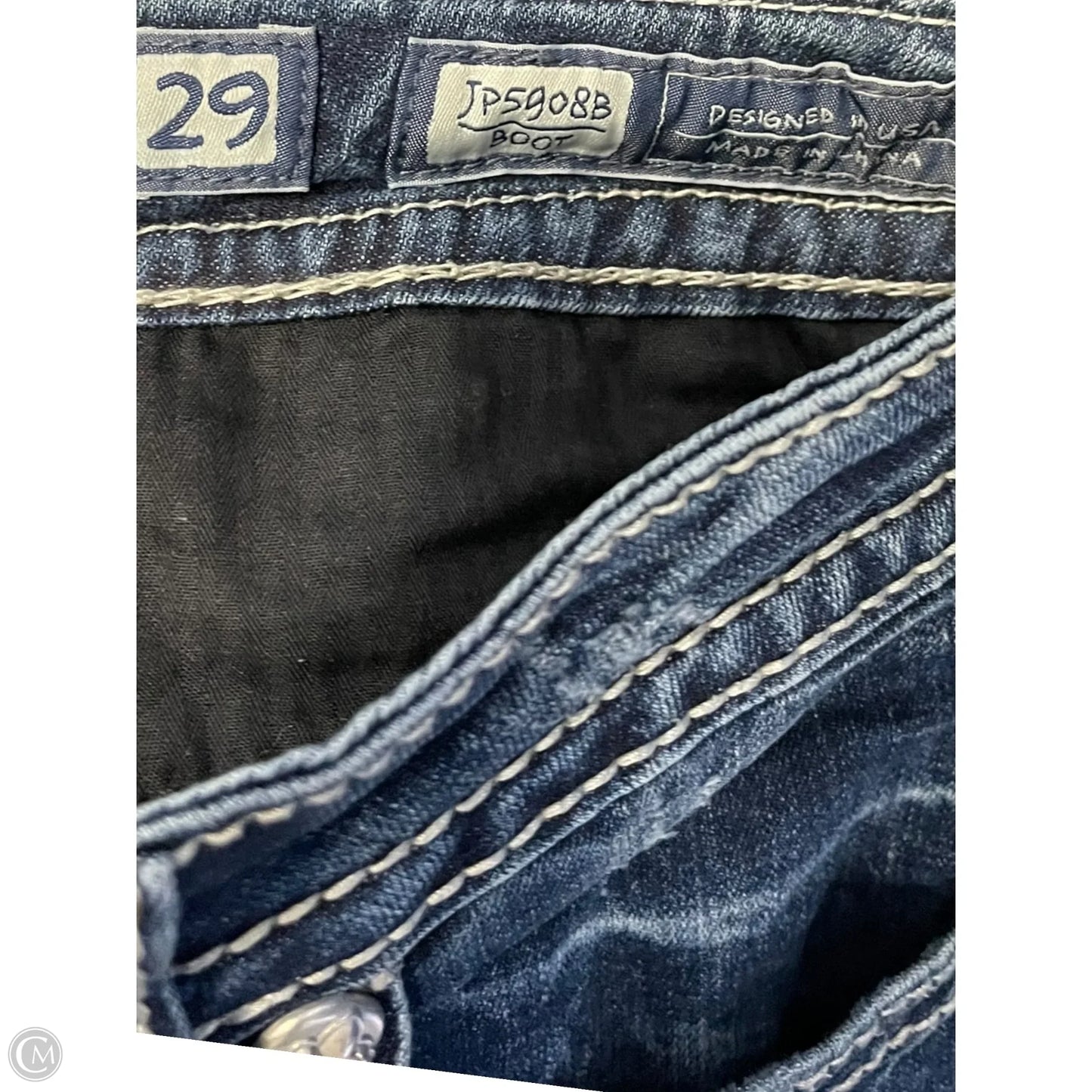 Jeans Boot Cut By Miss Me In Blue, Size: 8