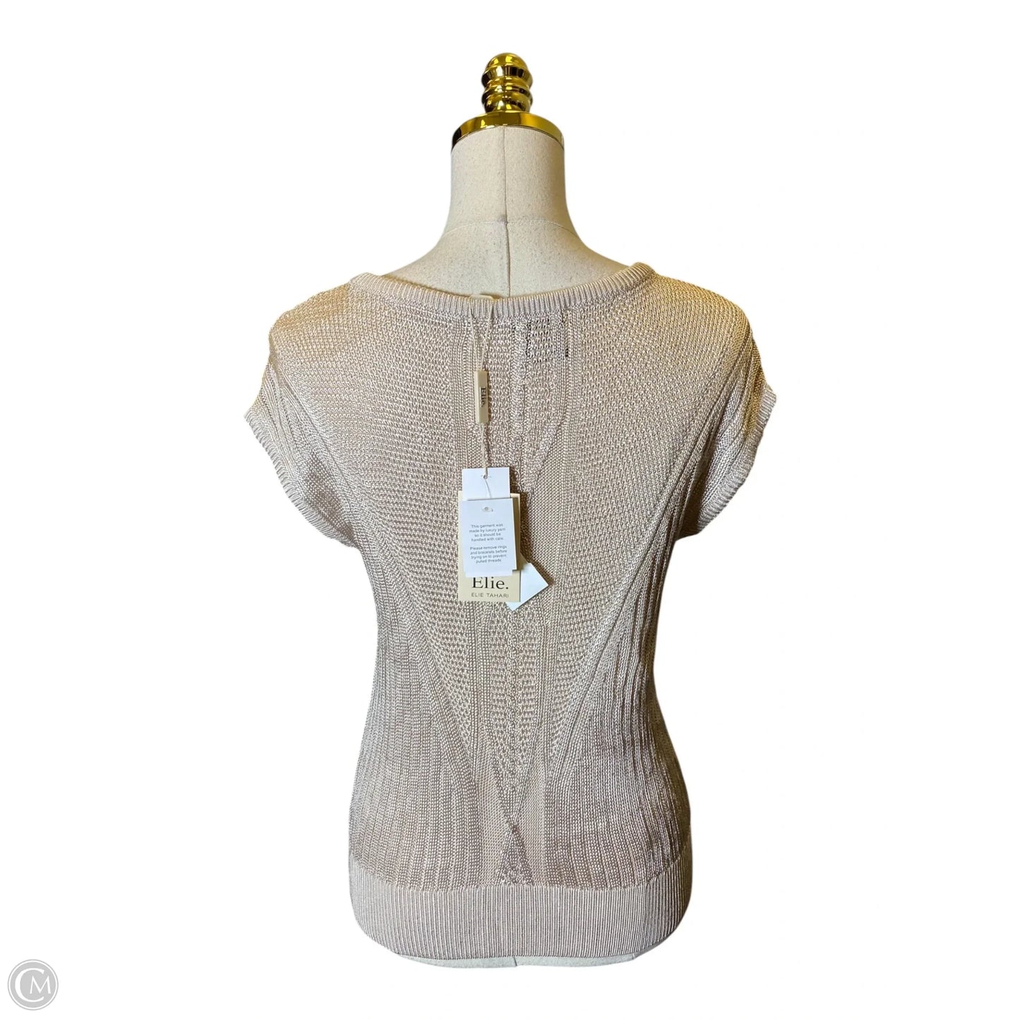 Top Short Sleeve By Elie Tahari In Tan, Size: S