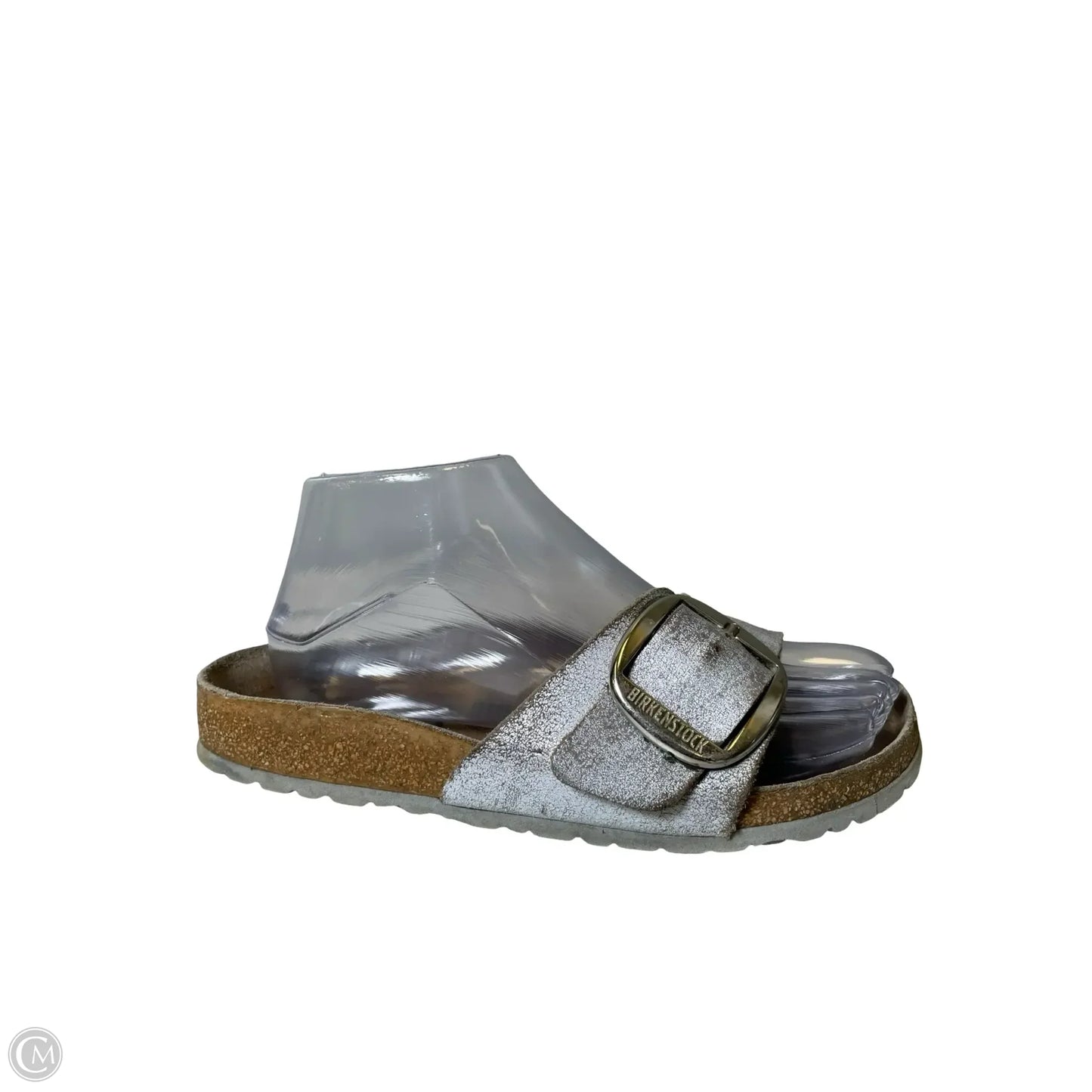 Sandals Flats By Birkenstock In Grey, Size: 6