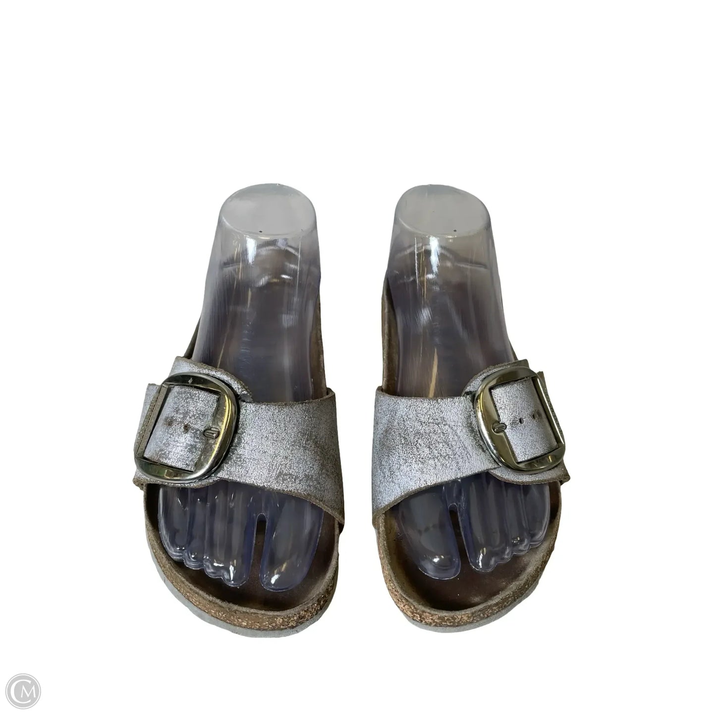 Sandals Flats By Birkenstock In Grey, Size: 6