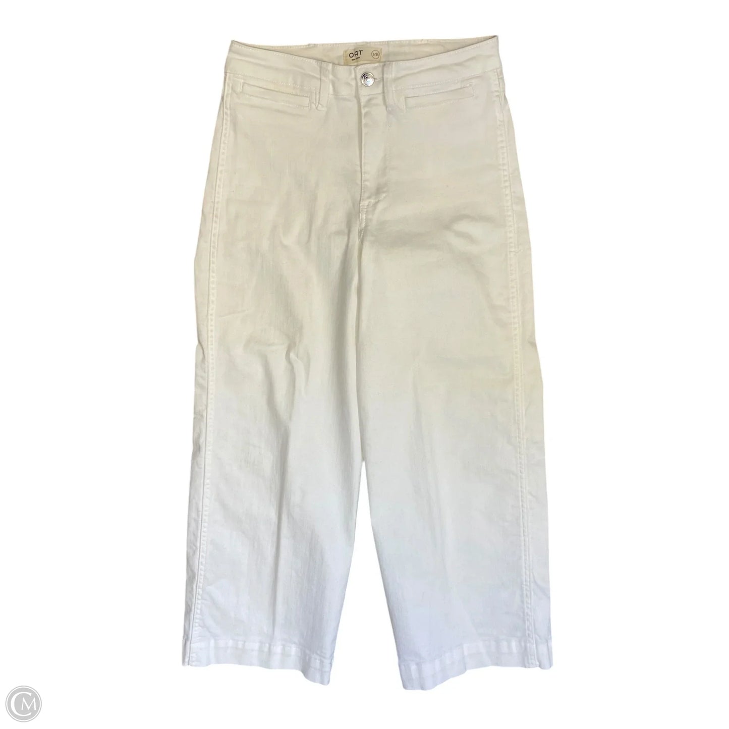 Jeans Wide Leg By Oat In White, Size: 2