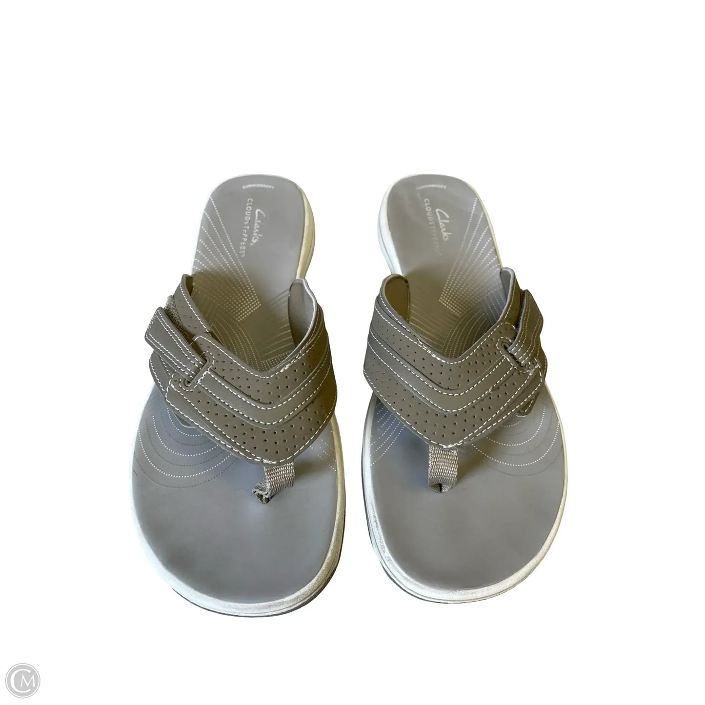 Sandals Flats By Clarks In Grey, Size: 10