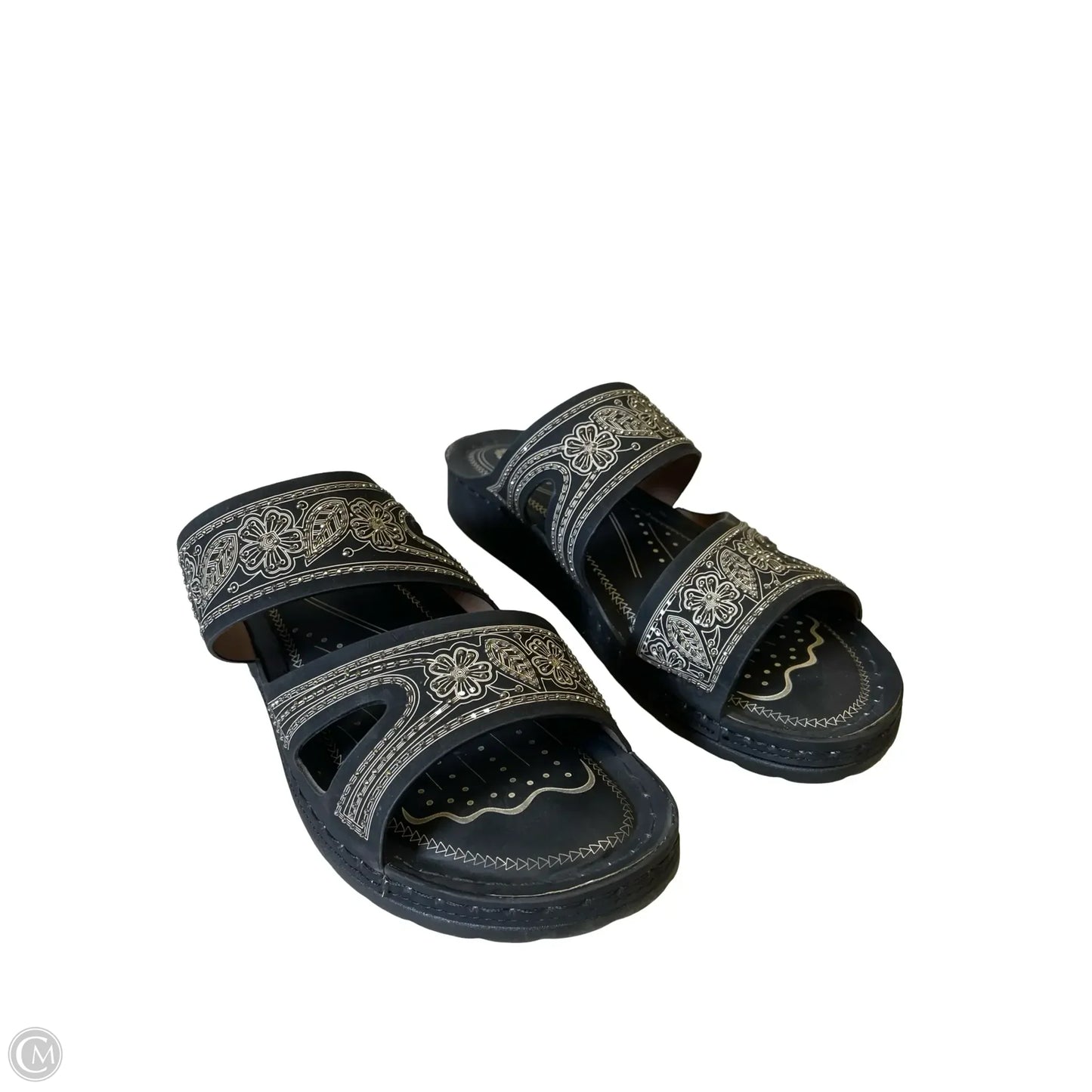 Shoes Flats By Clothes Mentor In Black & Tan, Size: 10