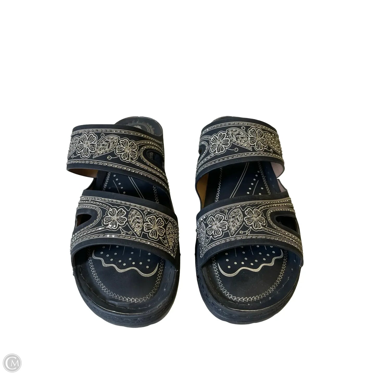 Shoes Flats By Clothes Mentor In Black & Tan, Size: 10