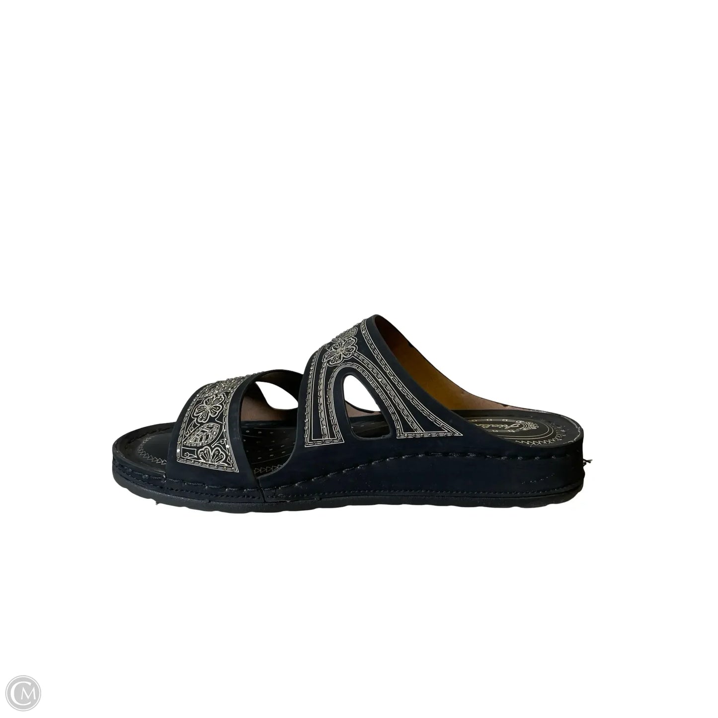 Shoes Flats By Clothes Mentor In Black & Tan, Size: 10