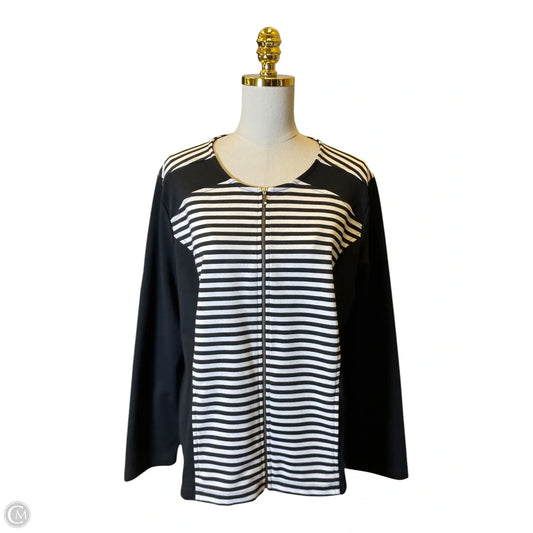 Jacket Other By Chicos In Black & White, Size: Xl