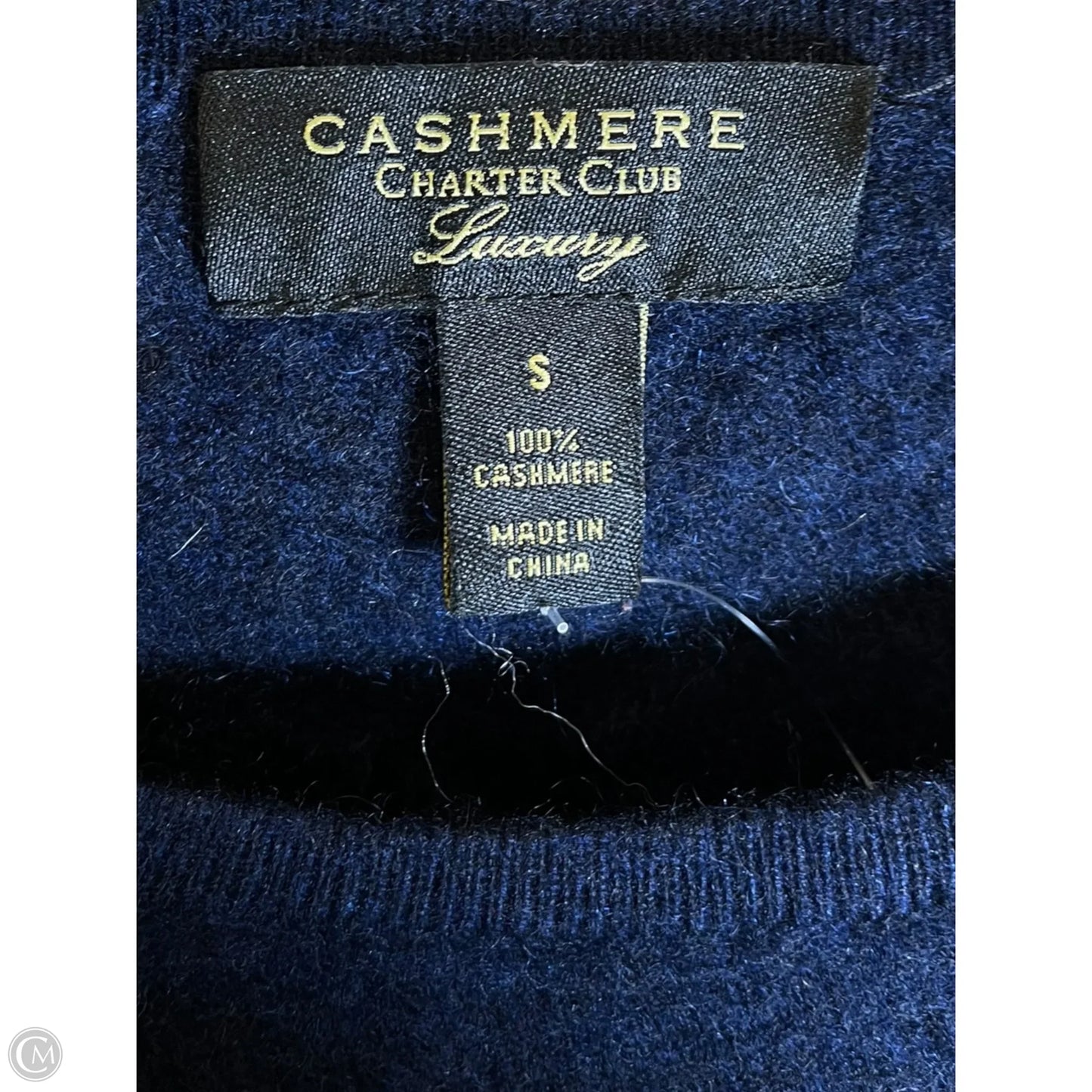 Sweater By Charter Club In Navy, Size: S