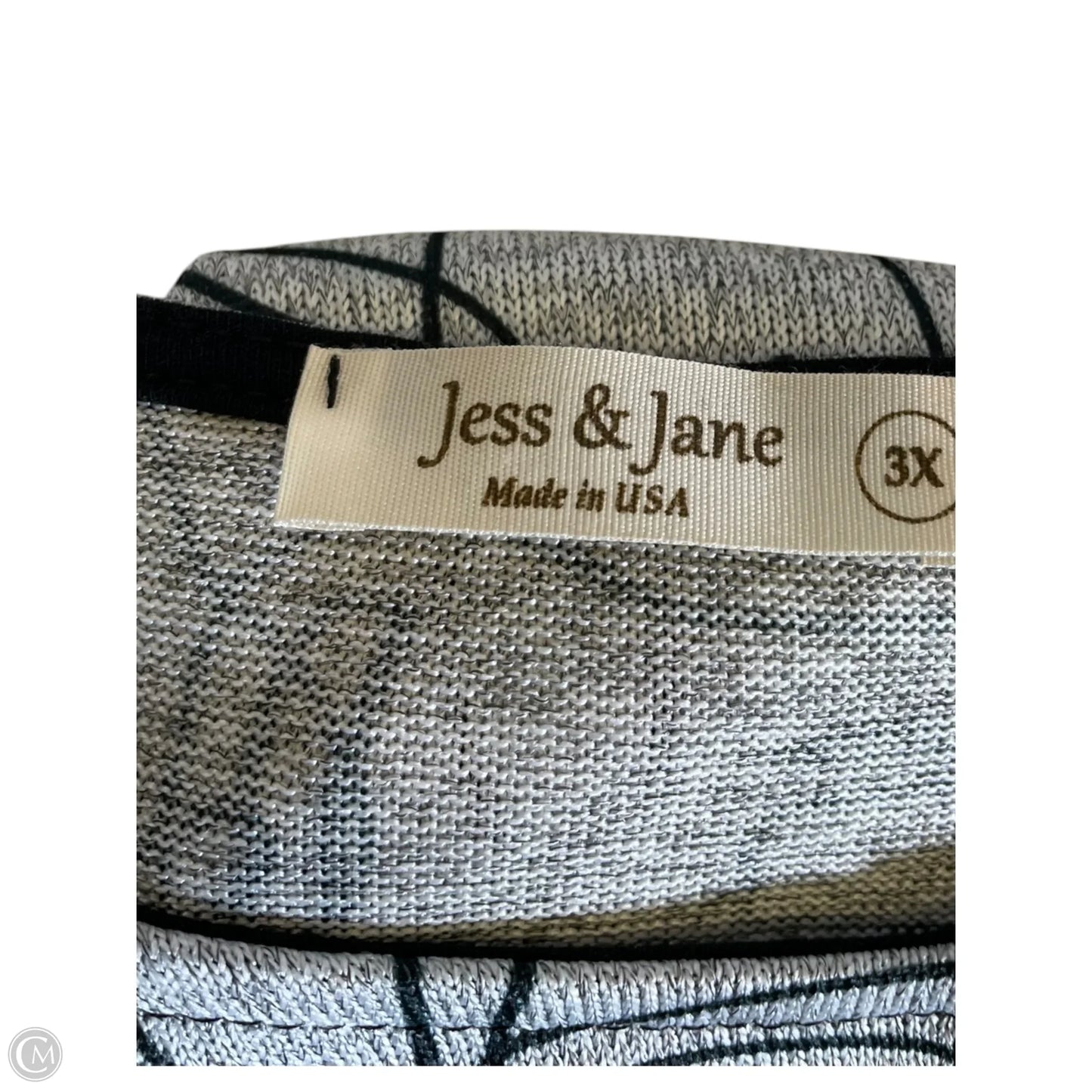 Top Long Sleeve By Jess And Jane In Grey, Size: 3x
