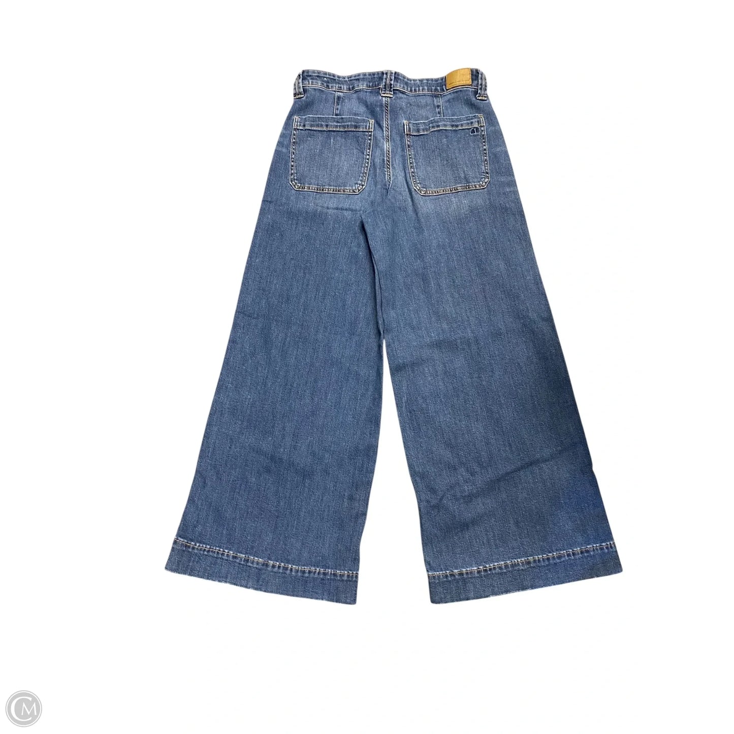 Jeans Wide Leg By American Eagle In Blue Denim, Size: 8