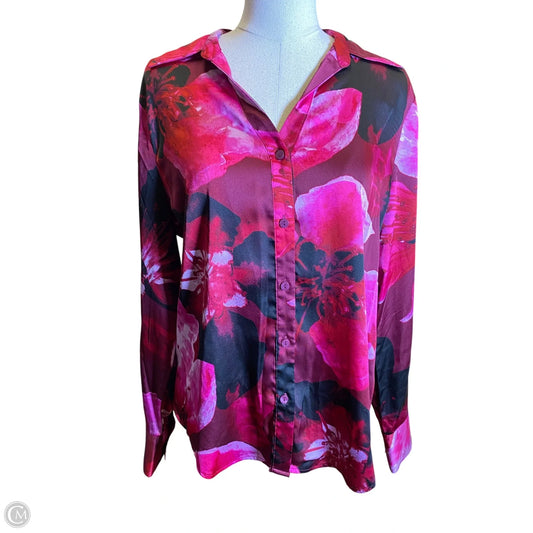 Top Long Sleeve By Worthington In Multi-colored, Size: L
