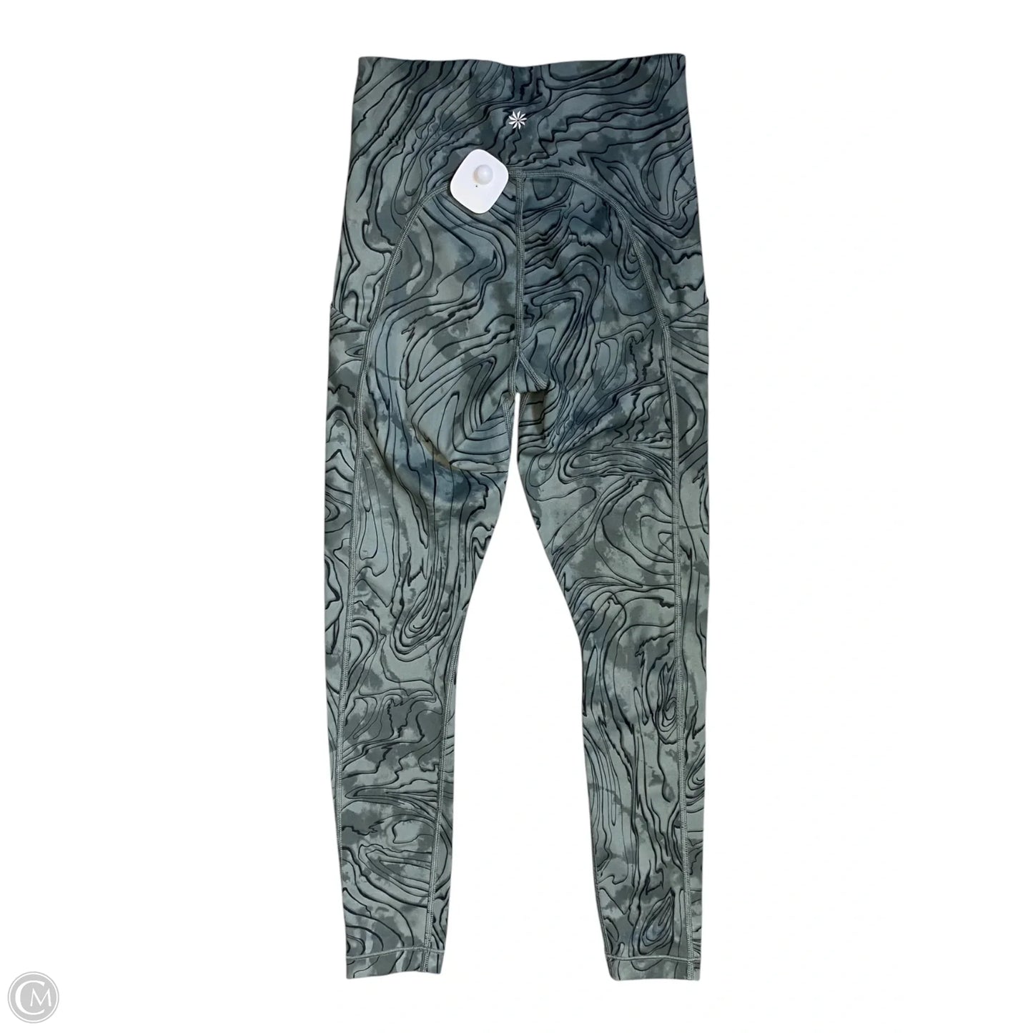 Athletic Leggings By Athleta In Black & Green, Size: Xxs