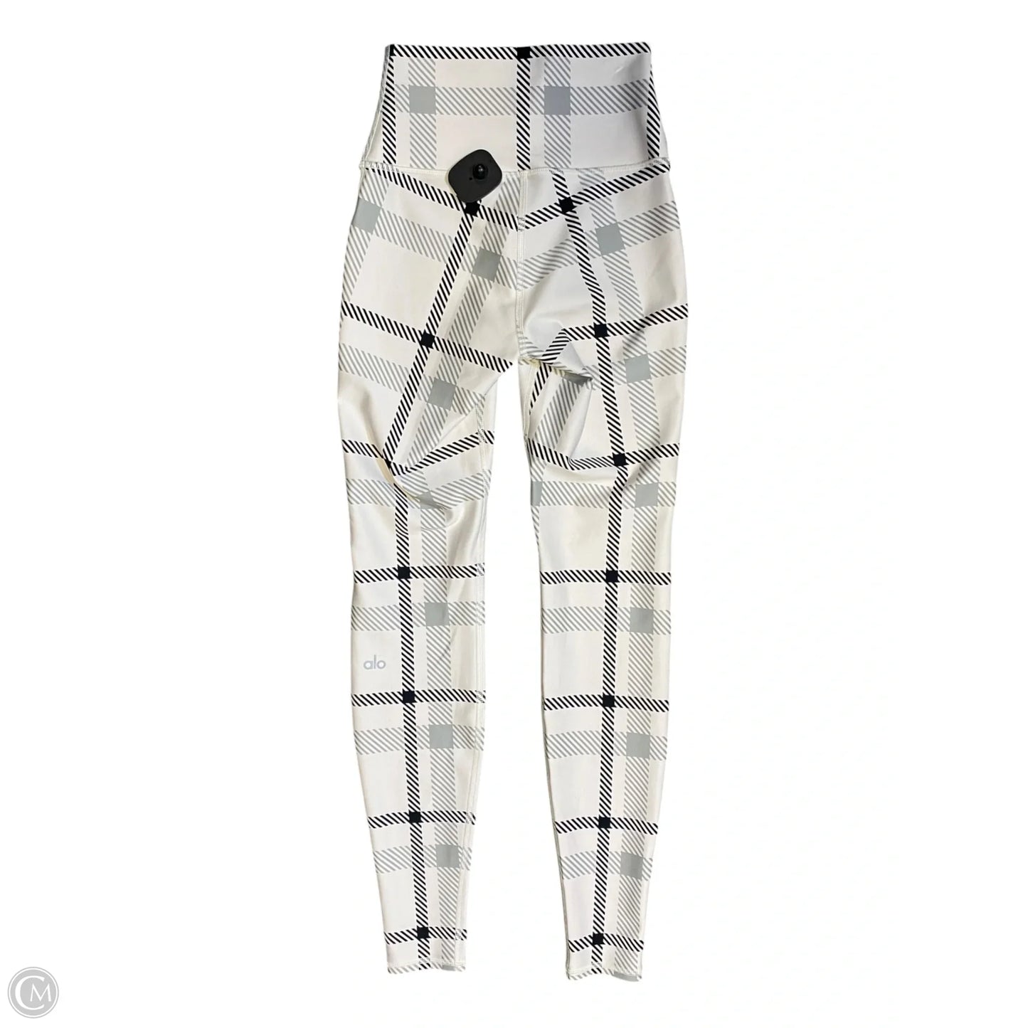 Athletic Leggings By Alo In Black & White, Size: S