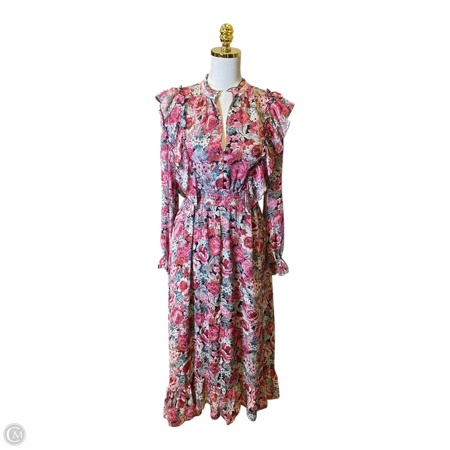 Dress Casual Maxi By Zara In Floral Print, Size: M