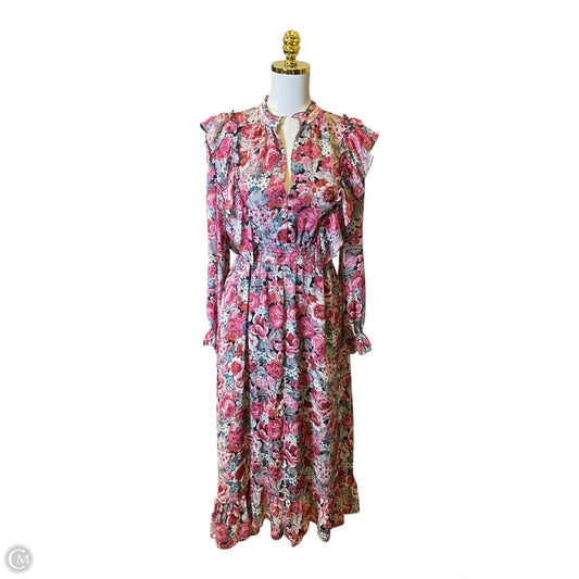 Dress Casual Maxi By Zara In Floral Print, Size: M