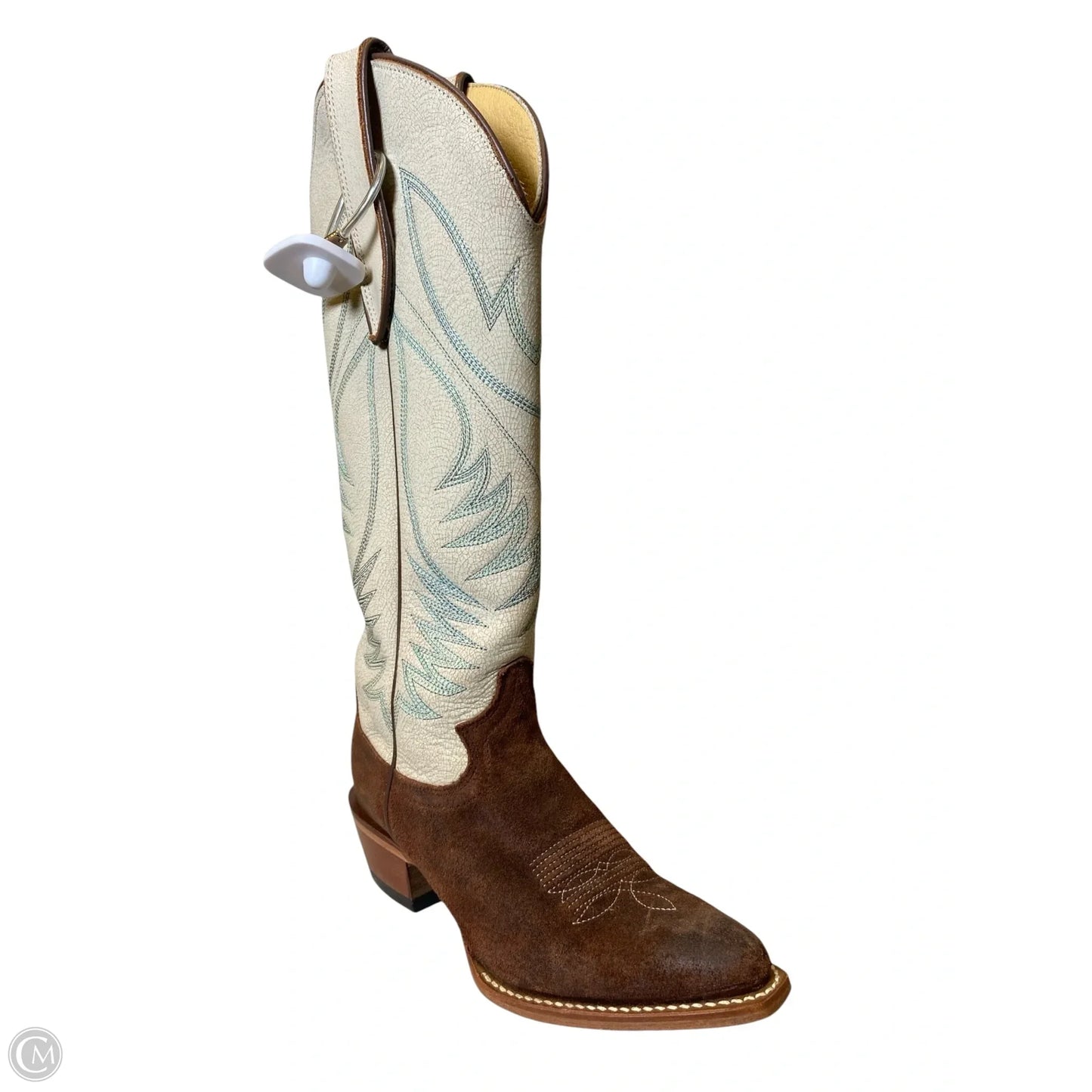 Boots Western By Justin In Brown & Cream, Size: 6.5