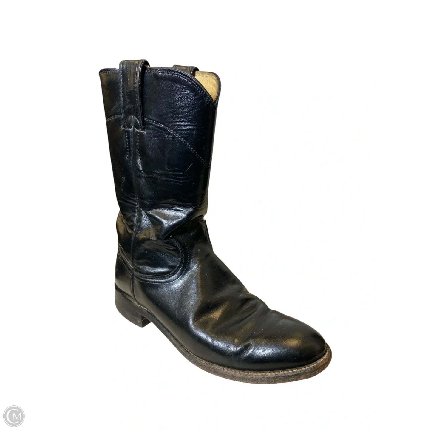 Boots Western By Justin In Black, Size: 6.5