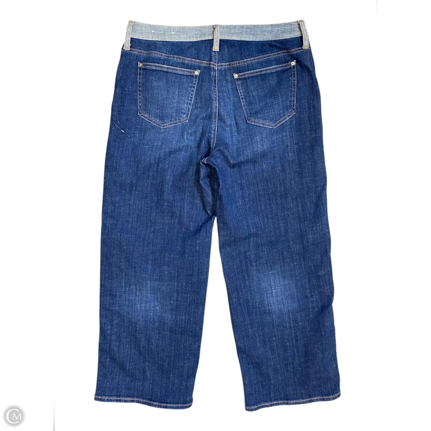 Pants Wide Leg By Chicos In Blue Denim, Size: 6