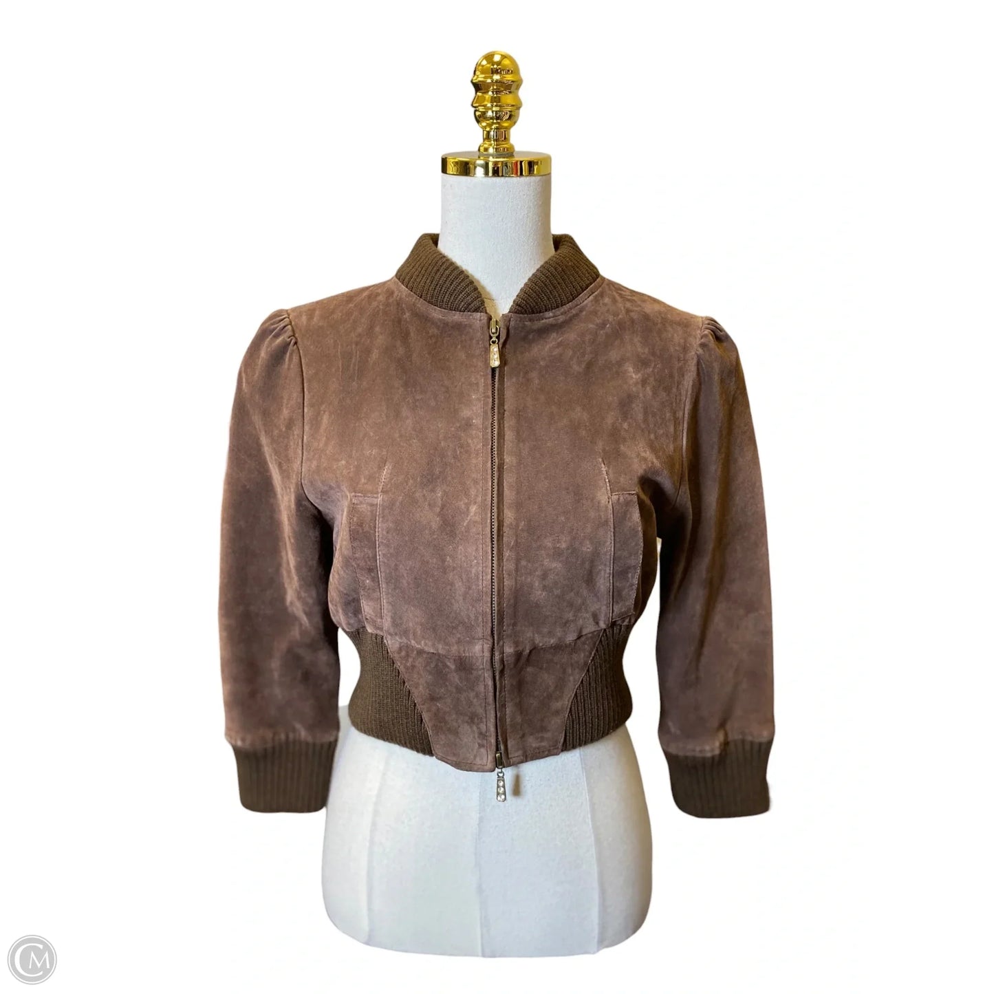 Jacket Moto By Arden B In Brown, Size: M