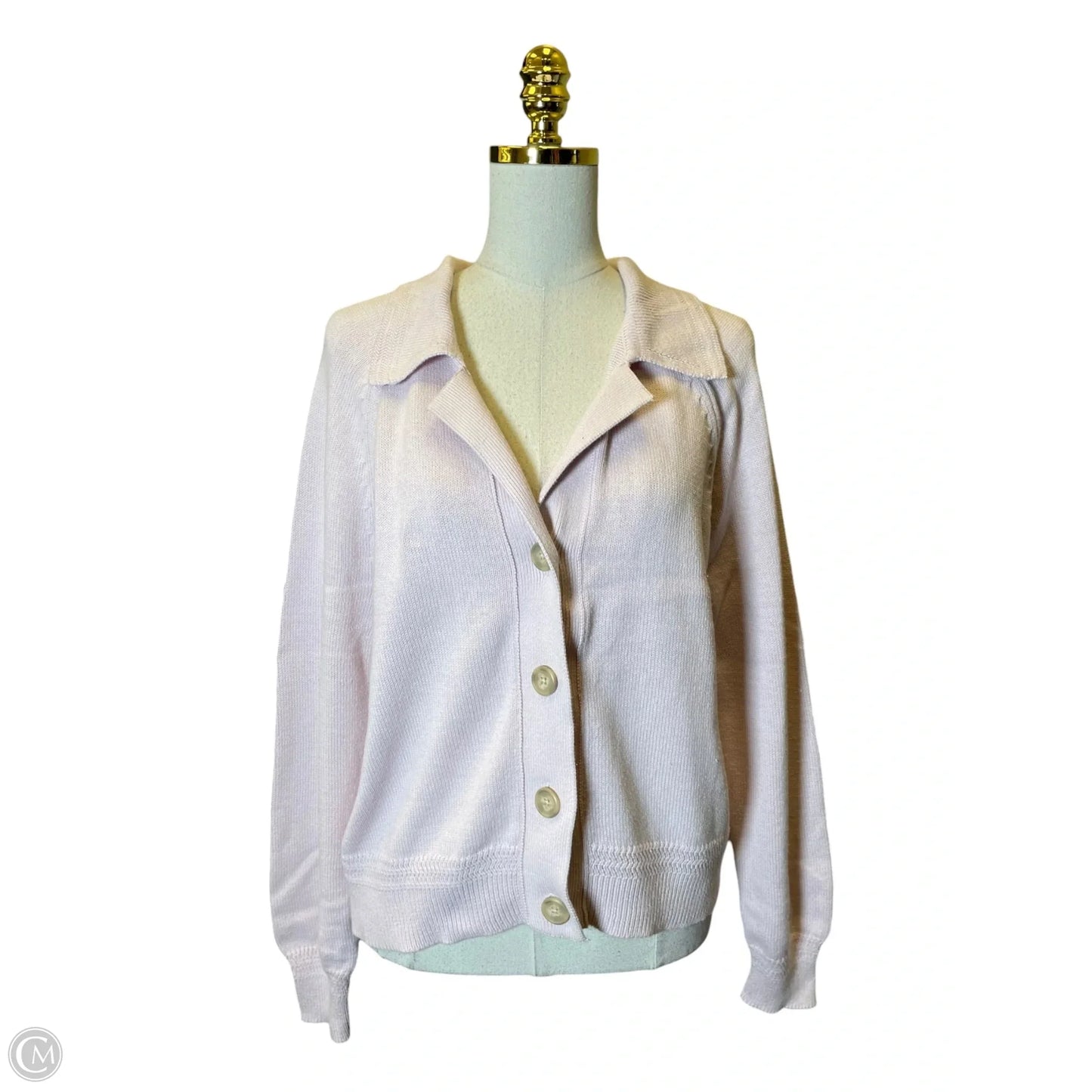 Sweater By Tahari In Pink, Size: L