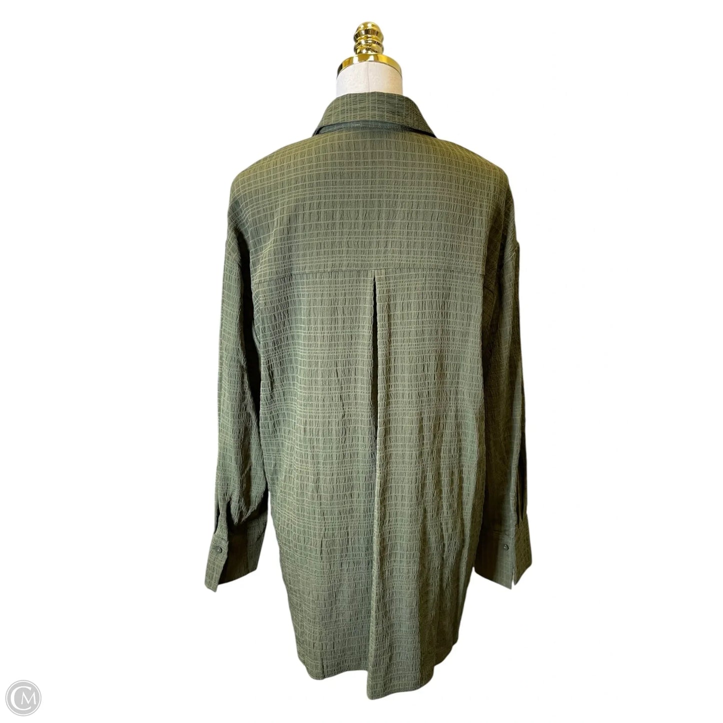 Top Long Sleeve By Primark In Green, Size: M