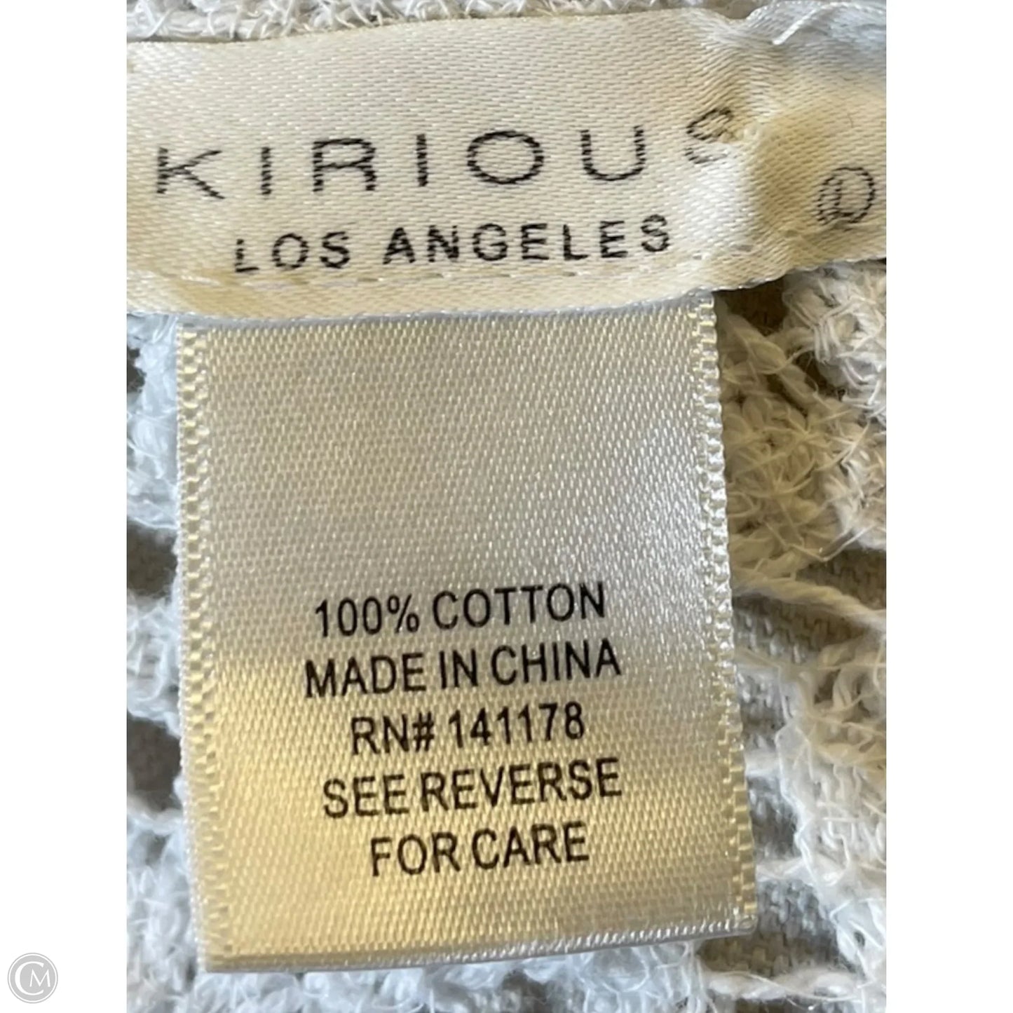 Top Short Sleeve By Kirious In White, Size: L