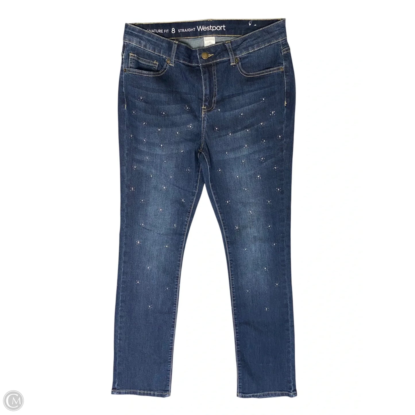Jeans Straight By Westport In Blue Denim, Size: 8