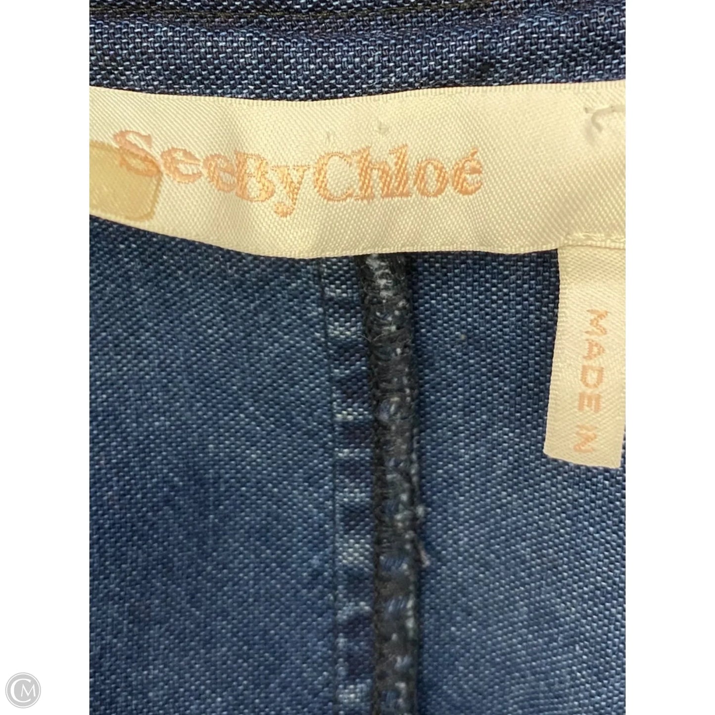 Dress Designer By See By Chloe In Blue Denim, Size: S