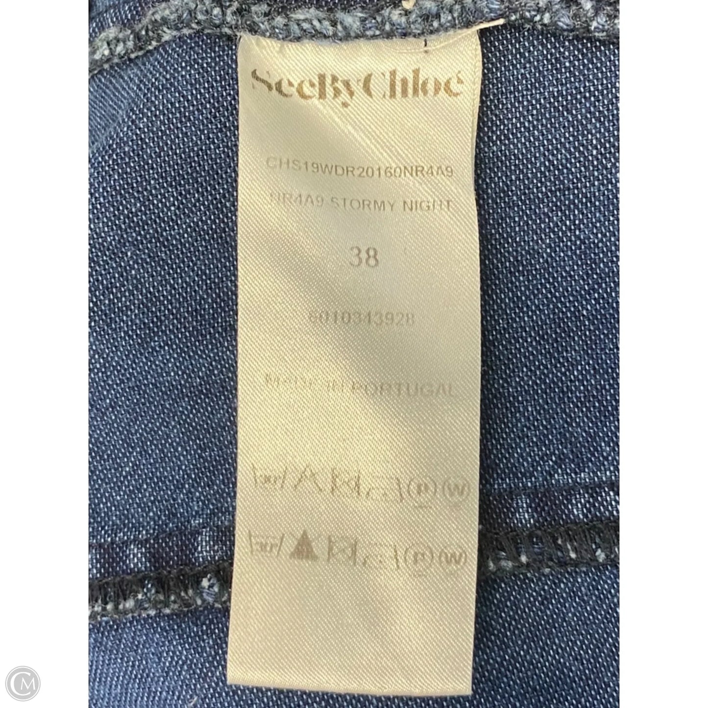 Dress Designer By See By Chloe In Blue Denim, Size: S