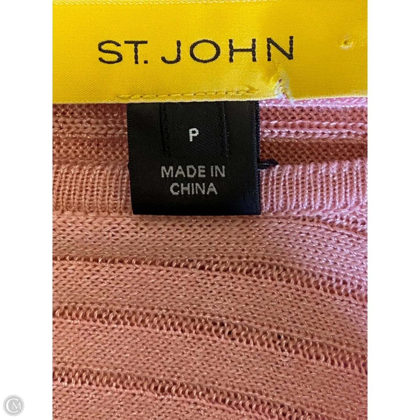 Top Short Sleeve Luxury Designer By St John Collection In Pink, Size: S