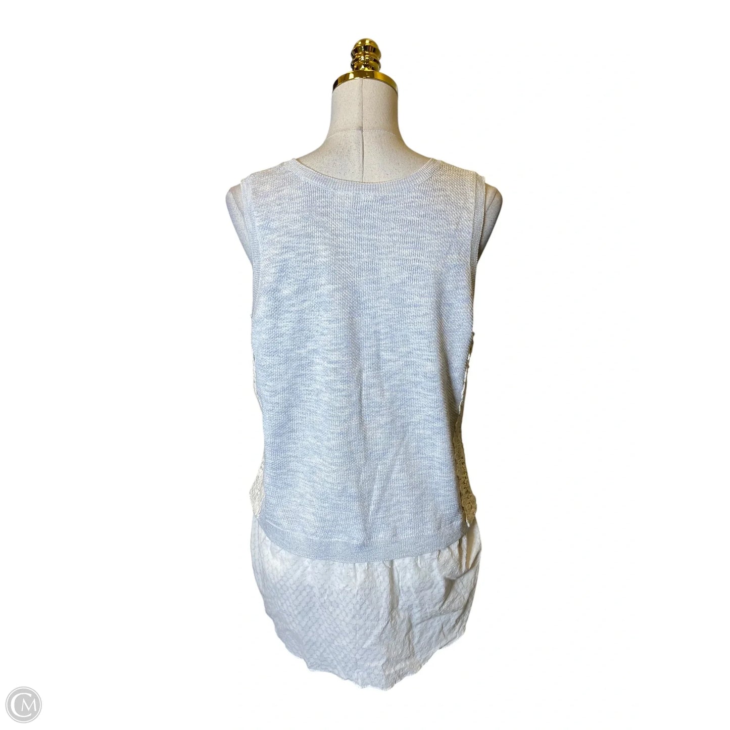 Top Sleeveless By Moth In Blue & Cream, Size: L