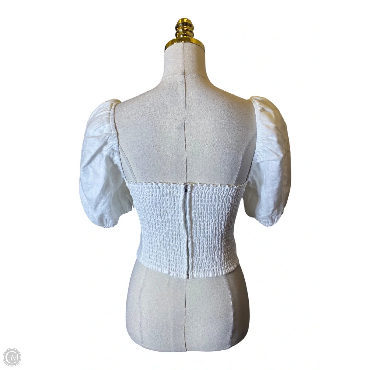 Top Short Sleeve By Reformation In White, Size: Xs