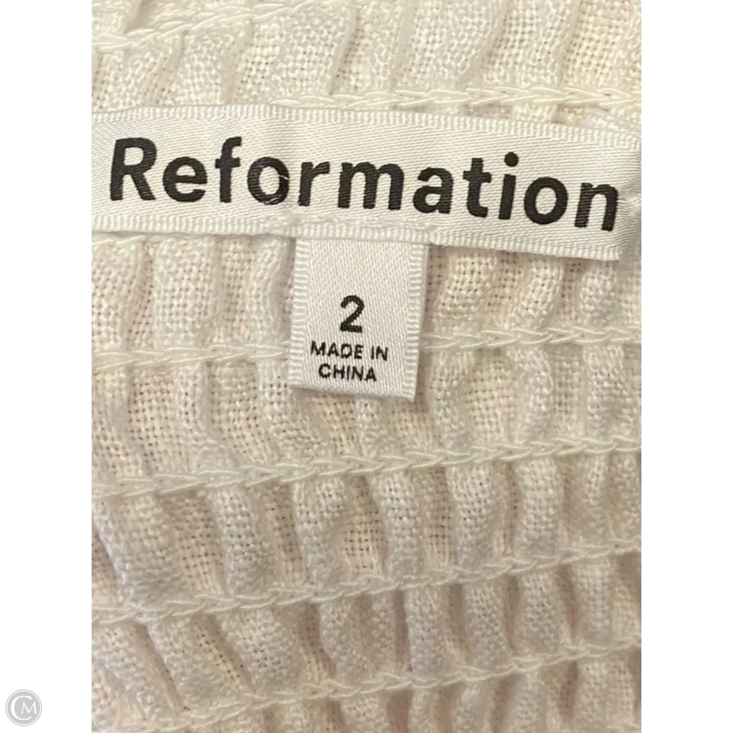Top Short Sleeve By Reformation In White, Size: Xs