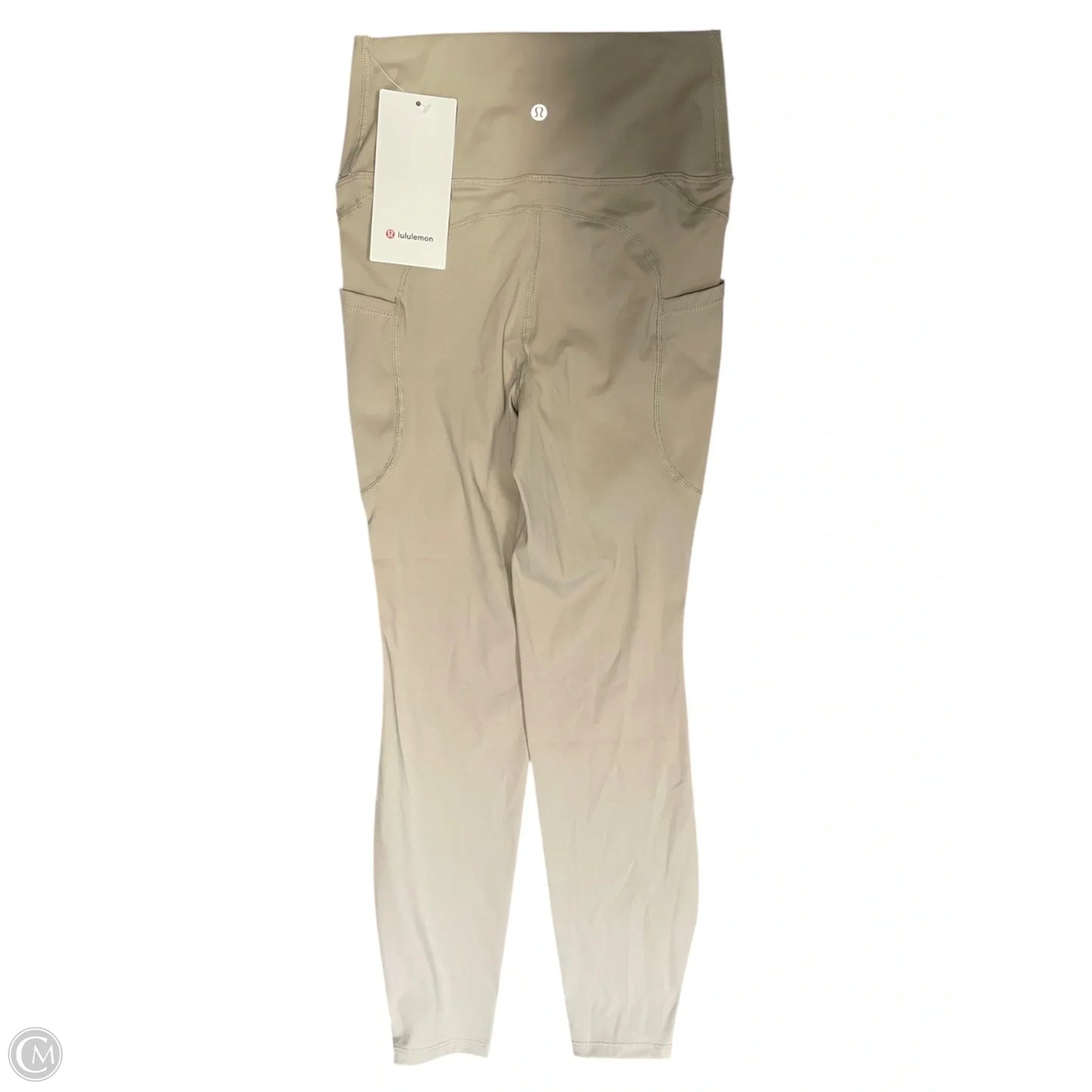 Athletic Leggings By Lululemon In Tan, Size: Mp