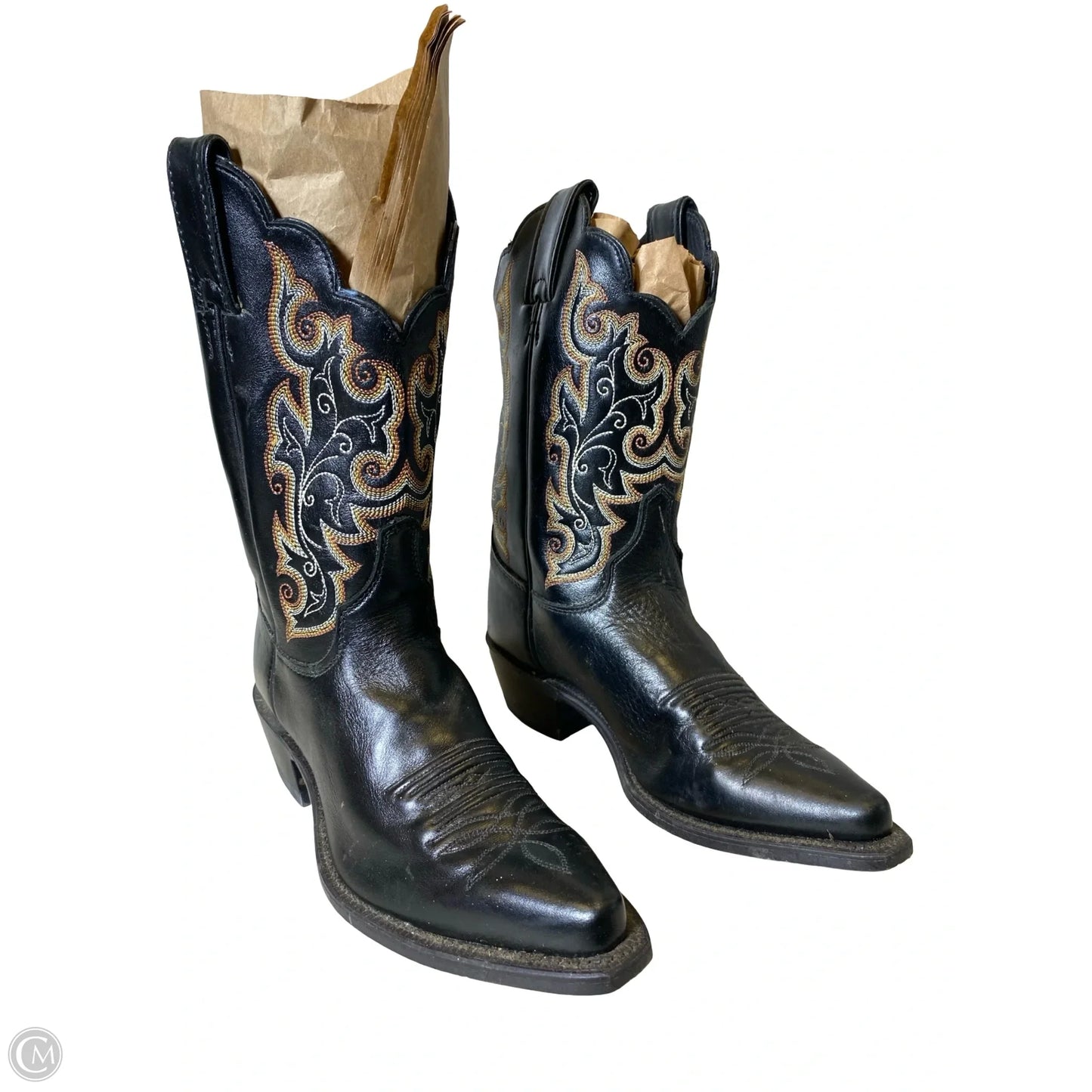 Boots Western By Justin In Black, Size: 6