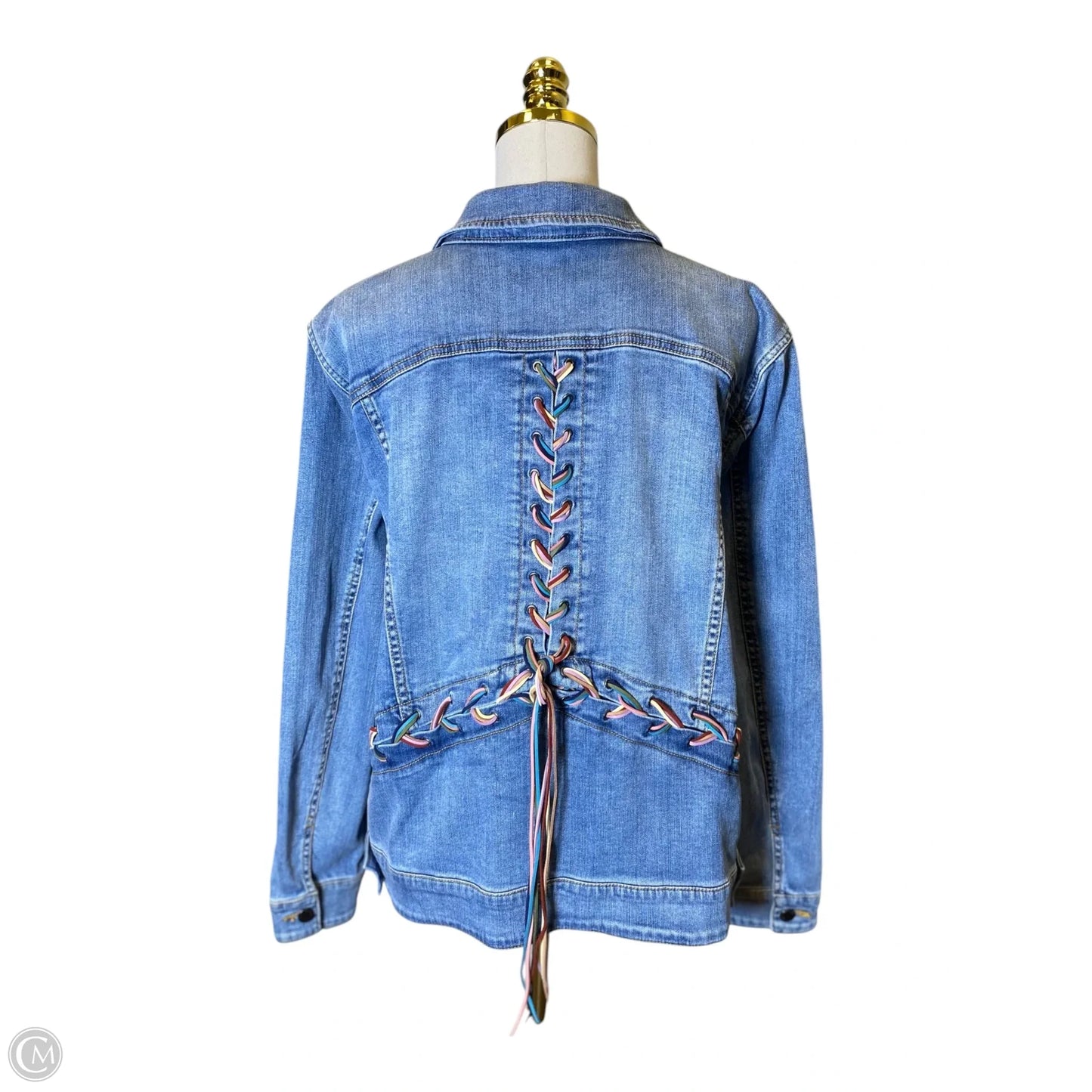 Jacket Denim By Peace Love World In Blue Denim, Size: Xl