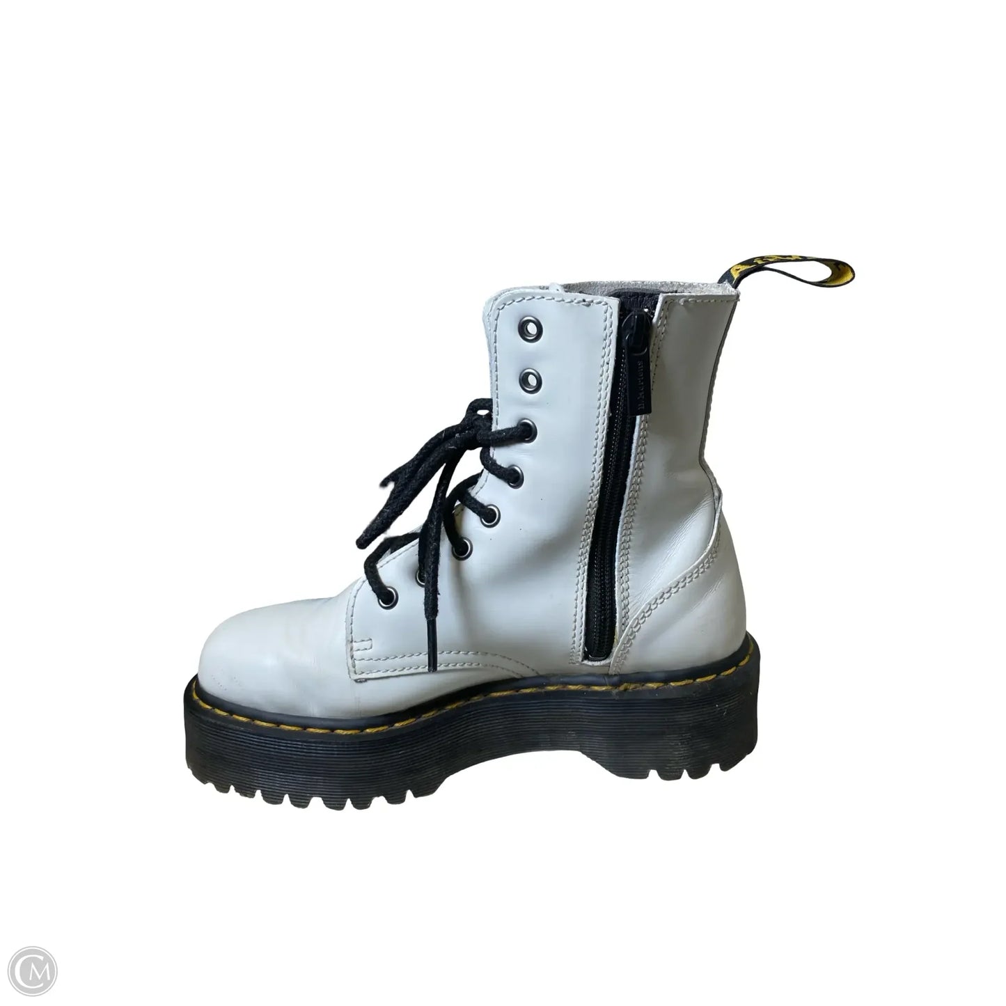 Boots Mid-calf Heels By Dr Martens In White, Size: 7