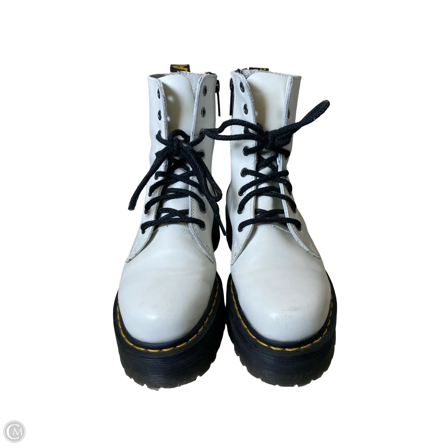 Boots Mid-calf Heels By Dr Martens In White, Size: 7