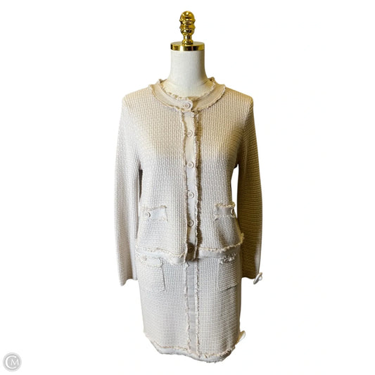 Top 2pc Long Sleeve By Adrianna Papell In Tan, Size: Xs