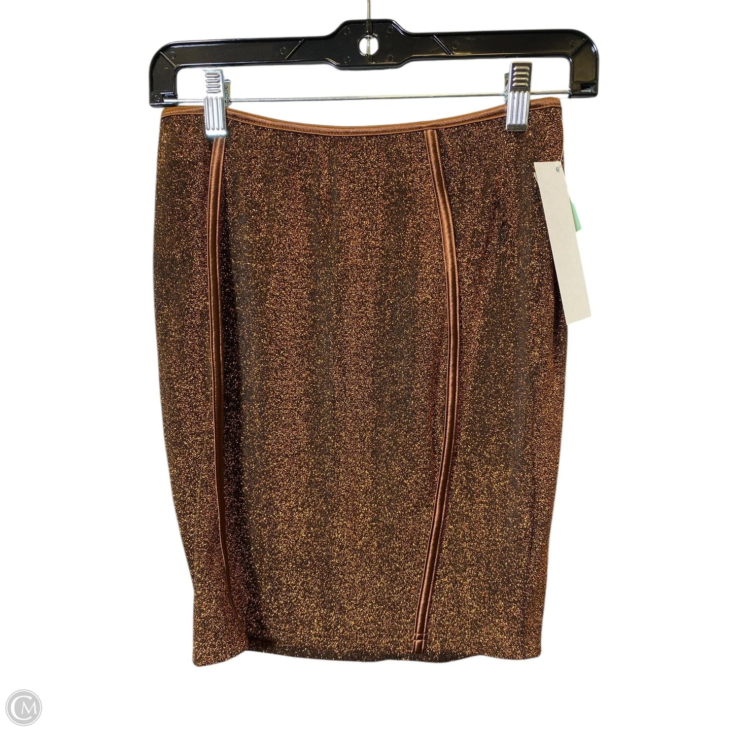 Skirt Midi By Clothes Mentor In Gold, Size: M