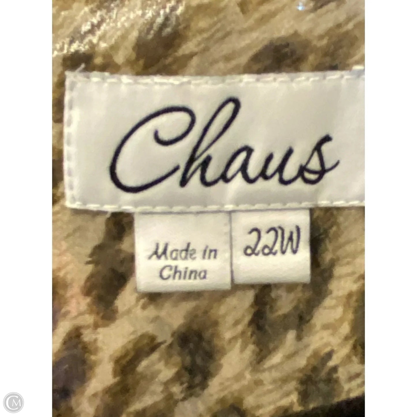 Top Long Sleeve By Chaus In Animal Print, Size: 3x