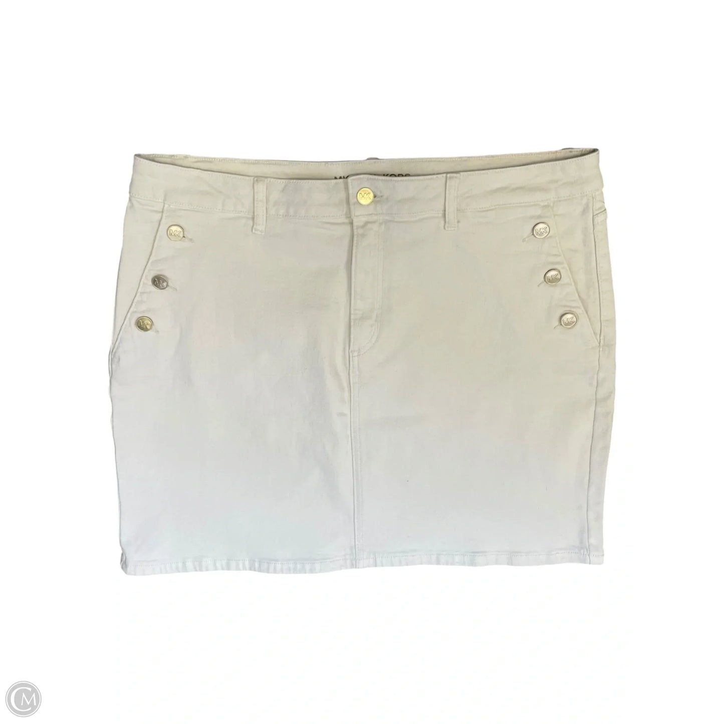 Skirt Designer By Michael Kors In Cream, Size: L