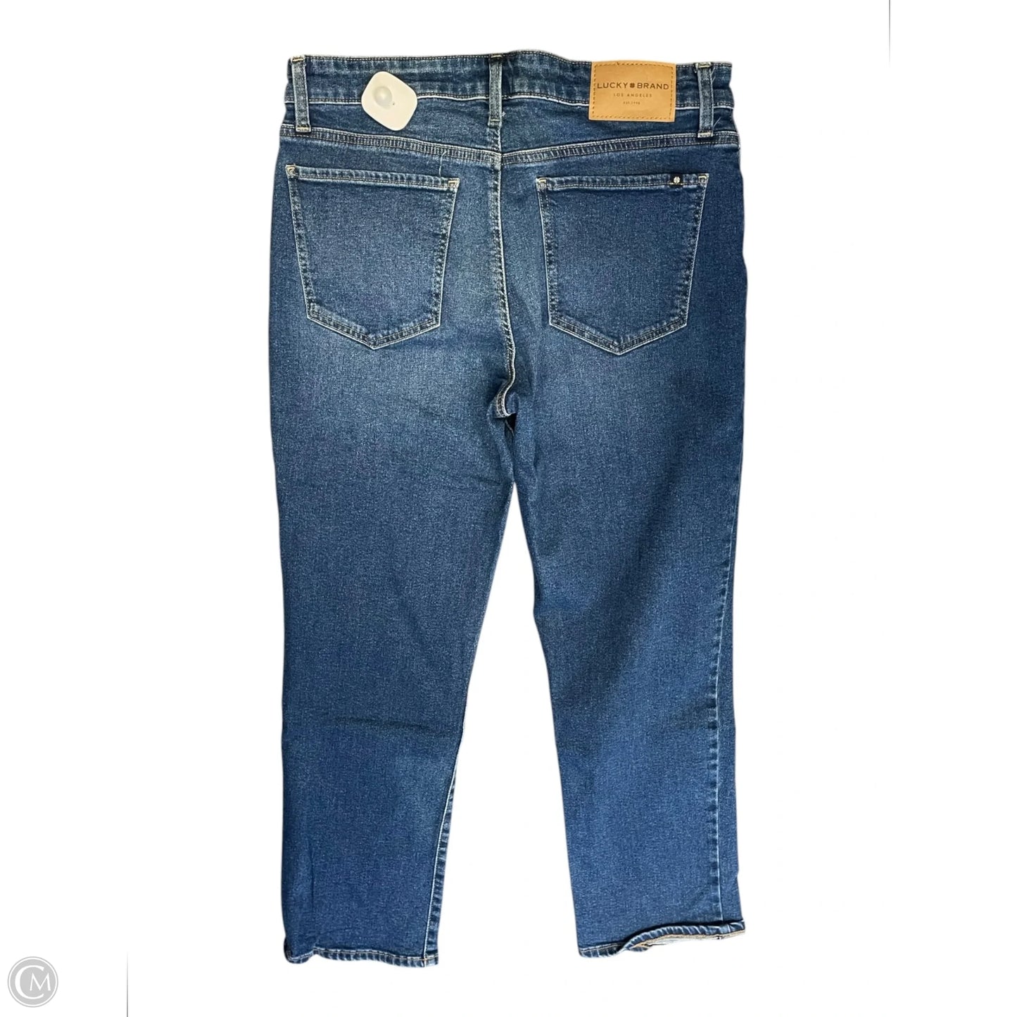 Jeans Straight By Lucky Brand In Blue Denim, Size: 12