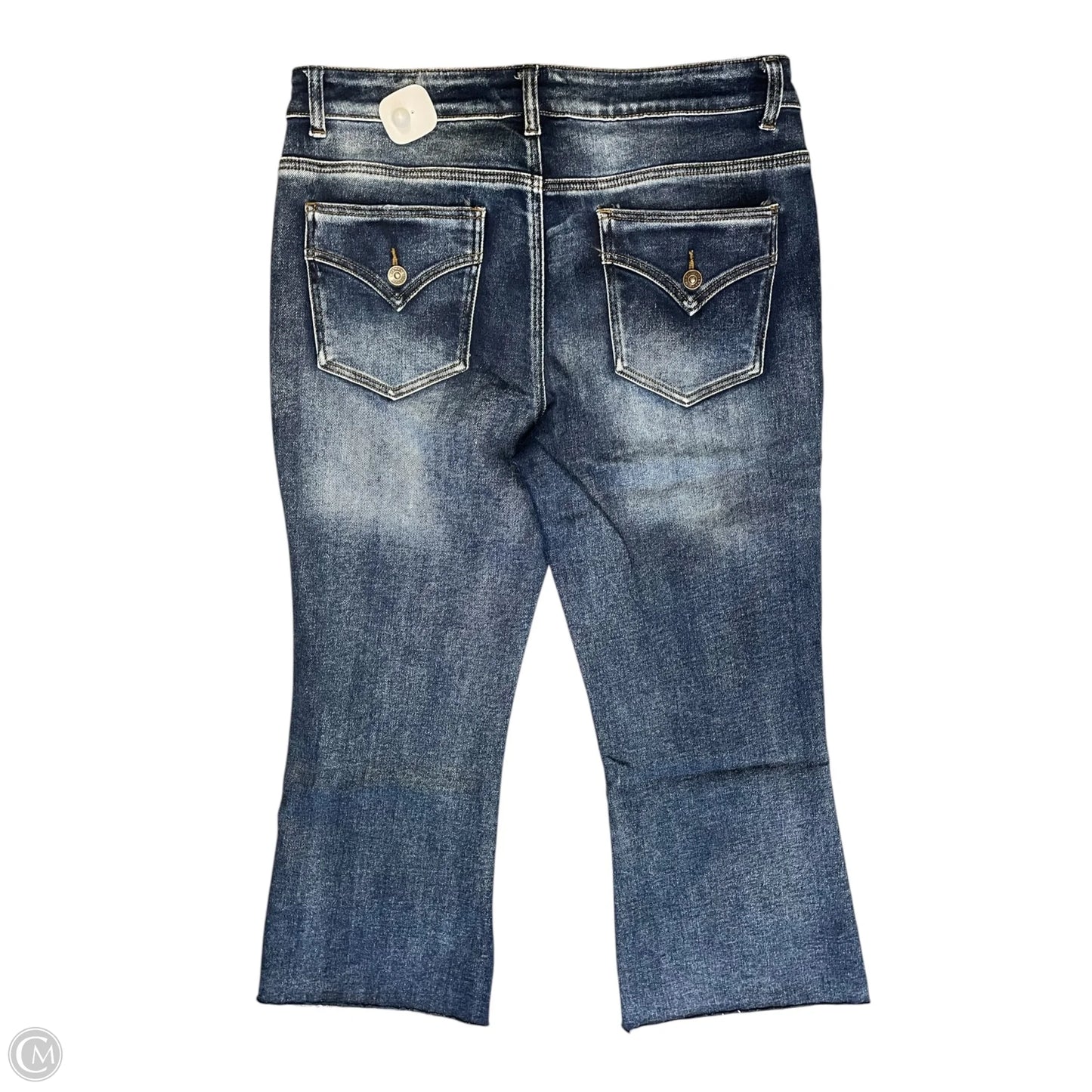 Jeans Cropped By Clothes Mentor In Blue Denim, Size: 16