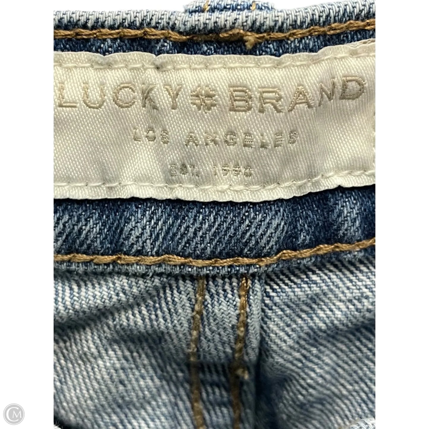 Jeans Cropped By Lucky Brand In Blue Denim, Size: 12