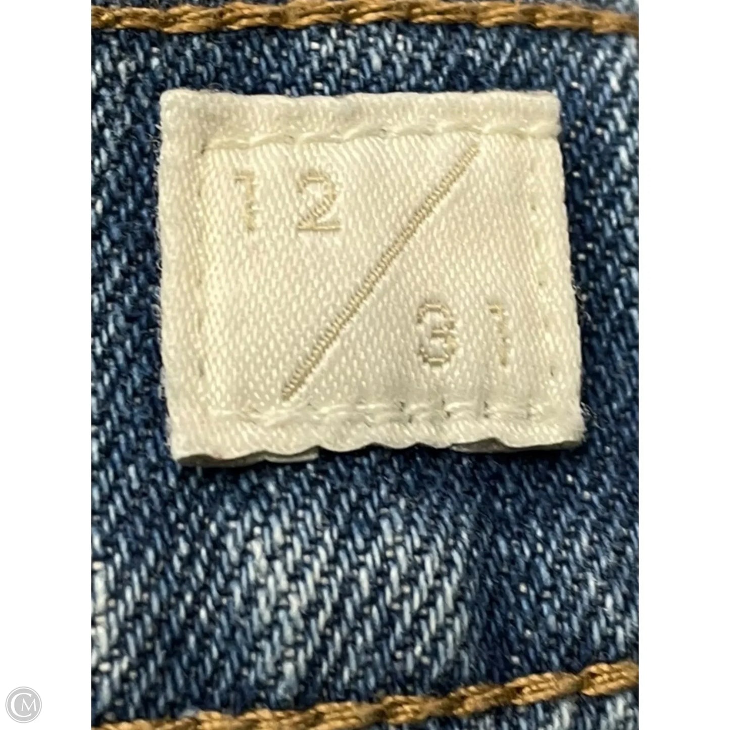 Jeans Cropped By Lucky Brand In Blue Denim, Size: 12